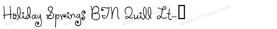 Holiday Springs BTN Quill Lt字体转换
